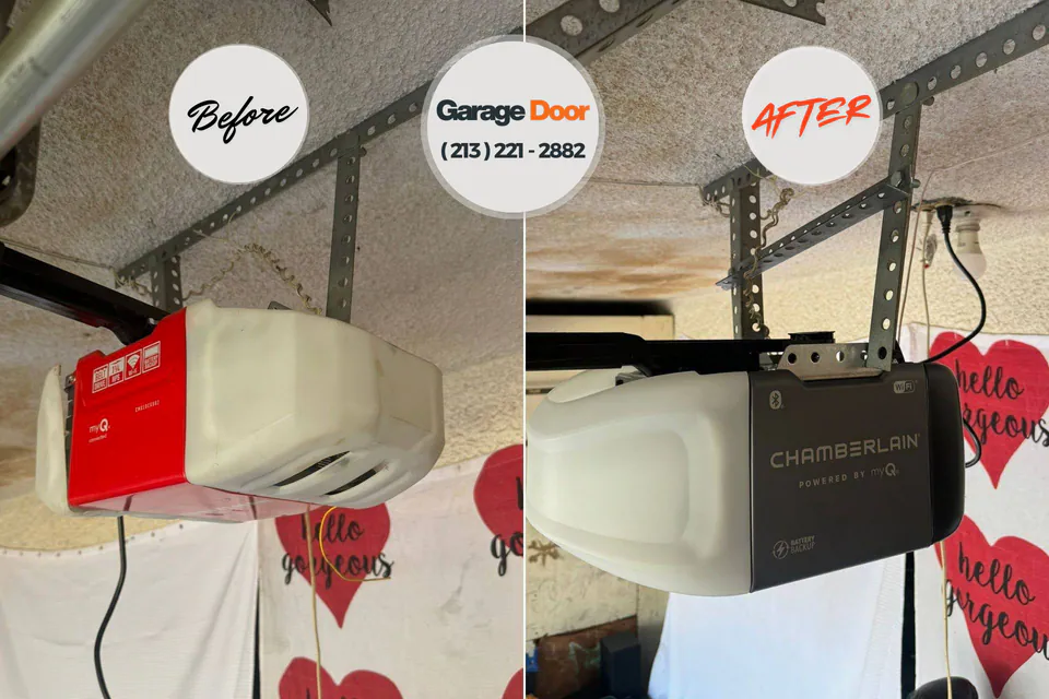 Before and after: garage door repair Pen Argyl, PA